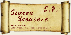 Simeon Udovičić vizit kartica